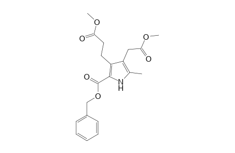(phenylmethyl) 4-(2-methoxy-2-oxidanylidene-ethyl)-3-(3-methoxy-3-oxidanylidene-propyl)-5-methyl-1H-pyrrole-2-carboxylate