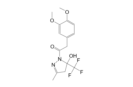 1-[(3,4-dimethoxyphenyl)acetyl]-3-methyl-5-(trifluoromethyl)-4,5-dihydro-1H-pyrazol-5-ol