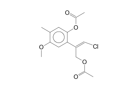 Z-3-CHLORO-2-ACETOXY-(2-HYDROXY-4-METHYL-5-METHOXYPHENYL)-PROP-2-EN-1-YL-ACETATE