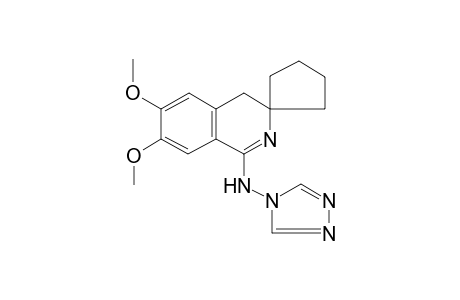 6,7-dimethoxy-N-(1,2,4-triazol-4-yl)spiro[4H-isoquinoline-3,1'-cyclopentane]-1-amine 6,7-dimethoxy-N-(1,2,4-triazol-4-yl)-1-spiro[4H-isoquinoline-3,1'-cyclopentane]amine (6,7-dimethoxyspiro[4H-isoquinoline-3,1'-cyclopentane]-1-yl)-(1,2,4-triazol-4-yl)amine BIM-0043679.P001 Isoquinolin-1-amine, 3,4-dihydro-6,7-dimethoxy-1-(4H-1,2,4-triazol-4-yl)-3-spirocyclopentane-