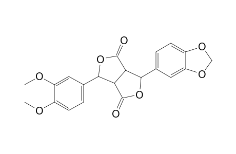 4-(3,4-Methylenedioxyphenyl)-8-(3,4-dimethoxyphenyl)-3,7-dioxabicyclo[3.3.0]octane-2,6-dione