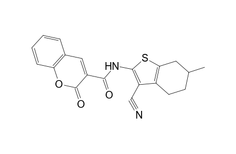 2-Oxo-2H-chromene-3-carboxylic acid (3-cyano-6-methyl-4,5,6,7-tetrahydro-benzo[b]thiophen-2-yl)-amide