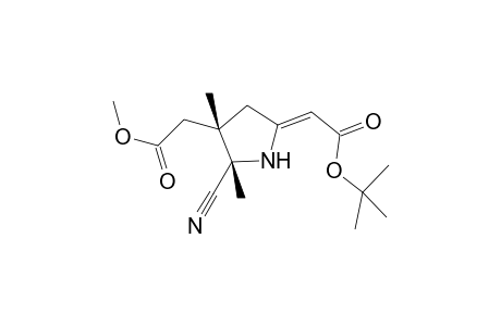 (2'S,3'S)-Methyl [5'-(2'-<t-butoxy>-2'-oxoethylidene)-2'-cyano-2',3'-dimethyl-pyrrolidin-3'-yl]-acetate