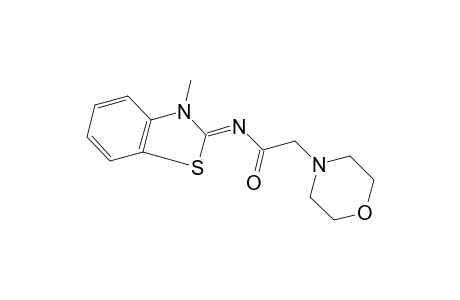 N-(3-METHYL-2-BENZOTHIAZOLINYLIDENE)-2-MORPHOLINOACETAMIDE