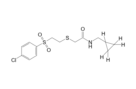 2-{{2-[(p-chlorophenyl)sulfonyl]ethyl}thio}-N-(cyclopropylmethyl)acetamide