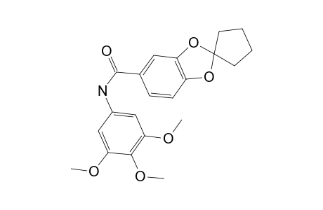 2-Spirocyclopentyl-benzo[1,3]dioxole-5-carboxylic acid (3,4,5-trimethoxy-phenyl)-amide