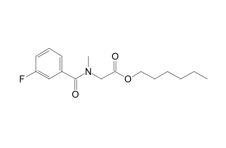 Sarcosine, N-(3-fluorobenzoyl)-, hexyl ester