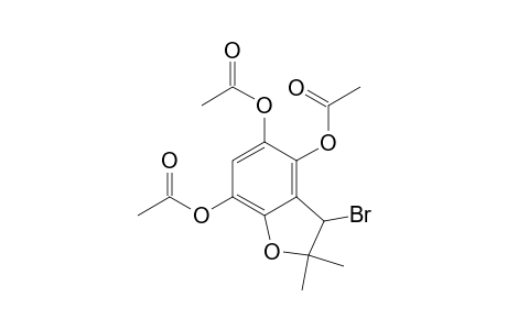 3-Bromo-2,2-dimethyl-2,3-dihydrobenzofuran-4,5,7-triyl triacetate