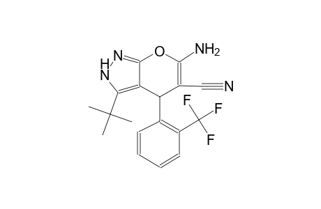 6-amino-3-tert-butyl-4-[2-(trifluoromethyl)phenyl]-2,4-dihydropyrano[2,3-c]pyrazole-5-carbonitrile