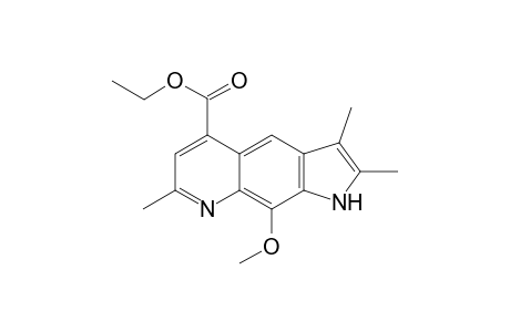 ethyl 9-methoxy-2,3,7-trimethyl-1H-pyrrolo[3,2-g]quinoline-5-carboxylate