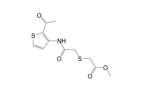 {{[(2-acetyl-3-thienyl)carbamoyl]methyl]thio}acetic acid, methyl ester