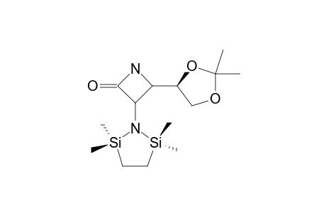 CIS-(3S,4S)-3-(2,2,5,5-TETRAMETHYL-1-AZA-2,5-DISILACYCLOPENTYL)-4-[(1'S)-1',2'-O-ISOPROPYLIDENEETHYL]-2-AZETIDINONE