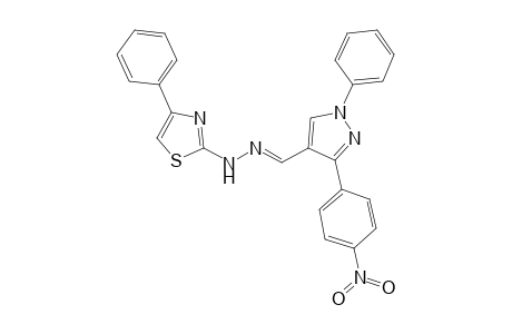 2-[(3-(4-NITROPHENYL)-1-PHENYL-1H-PYRAZOL-4-YL)-METHYLENE]-1-(4-PHENYLTHIAZOL-2-YL)-HYDRAZINE