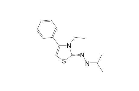 3-Ethyl-2,3-dihydro-4-phenyl-2-(propan-2-ylidenehydrazinylidene)-1,3-thiazole