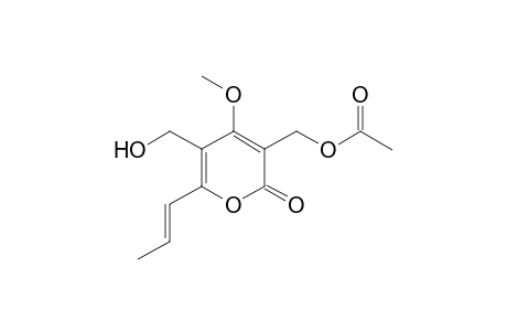 MULTIFORISIN-G;3-ACETOXYMETHYL-5-HYDROXYMETHYL-4-METHOXY-6-[(E)-1-PROPENYL]-2-PYRONE