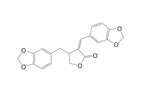 Racemic Gadain [ 2-[(3,4-Methylenedioxy)benzylidene]-3-[(3,4-methylenedioxy)benzyl]-.gamma.-butyrolactone]
