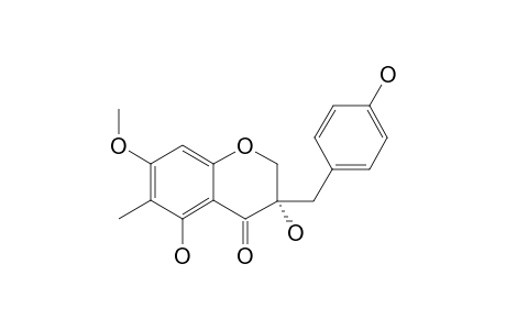 (3S)-3,5,4'-TRIHYDROXY-7-METHOXY-6-METHYL-HOMOISOFLAVONONE