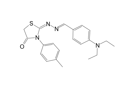 4-(diethylamino)benzaldehyde [(2E)-3-(4-methylphenyl)-4-oxo-1,3-thiazolidin-2-ylidene]hydrazone