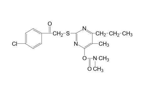 4'-chloro-2-[(4-hydroxy-5-methyl-6-propyl-2-pyrimidinyl)thio]acetophenone, dimethyl carbamate (ester)