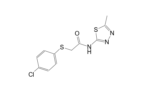 2-[(4-chlorophenyl)sulfanyl]-N-(5-methyl-1,3,4-thiadiazol-2-yl)acetamide