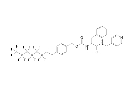 {2-Phenyl-1-[(pyridin-4-ylmethyl)carbamoyl]ethyl}carbamic acid 4-(3,3,4,4,5,5,6,6,7,7,8,8,8-tridecafluorooctyl)benzyl ester