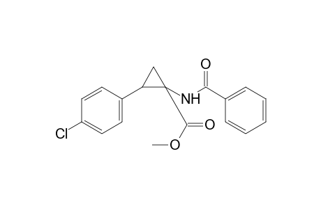 1-benzamido-2-(p-chlorophenyl)cyclopropanecarboxylic acid, methyl ester