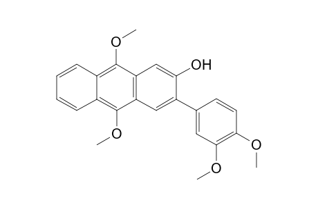 3-(3,4-Dimethoxyphenyl)-9,10-dimethoxyanthracen-2-ol