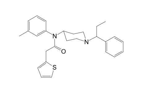 N-3-Methylphenyl-2-(thiophen-2-yl)-N-[1-(1-phenylpropyl)piperidin-4-yl]acetamide