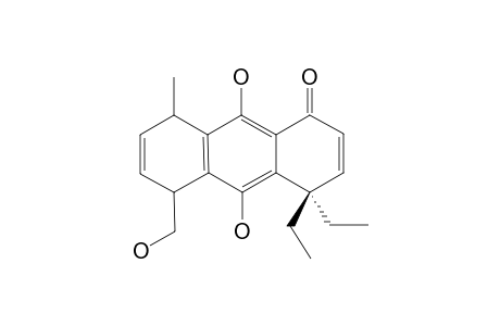 4,4-DIETHYL-9,10-DIHYDROXY-5-(HYDROXYMETHYL)-8-METHYL-5,8-DIHYDRO-1(4H)-ANTHRACENONE