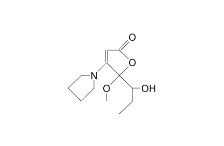 5-(1-hydroxypropyl)-5-methoxy-4-pyrrolidin-1-ylfuran-2-one