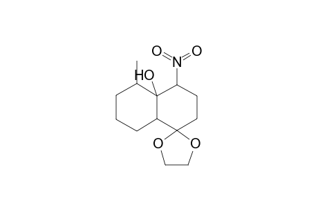 4-Methyl-5-nitro-4a-spiro[1,2,3,4,5,6,7,8a-octahydronaphthalene-8,2'-1,3-dioxolane]ol