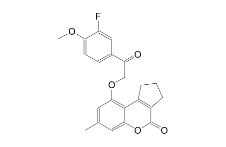 9-[2-(3-fluoro-4-methoxyphenyl)-2-oxoethoxy]-7-methyl-2,3-dihydrocyclopenta[c]chromen-4(1H)-one