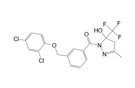 1-{3-[(2,4-dichlorophenoxy)methyl]benzoyl}-3-methyl-5-(trifluoromethyl)-4,5-dihydro-1H-pyrazol-5-ol