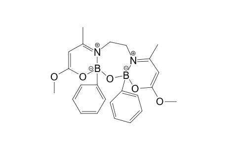 2,11-dimethoxy-4,9-dimethyl-13,15-diphenyl-6,7,13,15-tetrahydrobis[1,3,2]oxazaborinino[2,3-b:3',2'-f][1,3,6,2,7]oxadiazadiborepine-5,8-diium-13,15-diuide