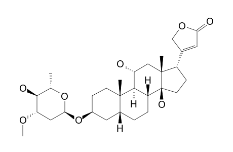 17-BETA-H-DIVARICOSIDE;17-BETA-H-SARMENTOGENIN-3-BETA-O-ALPHA-L-OLEANDROPYRANOSIDE