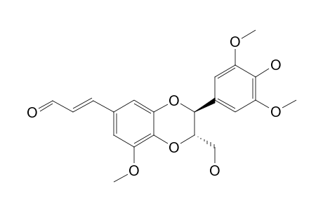 BILAGREWIN;3-[3-S*-(4-HYDROXY-3,5-DIMETHOXYPHENYL)-2-R*-HYDROXYMETHYL-8-METHOXY-2,3-DIHYDROBENZO-[1.4]-DIOXIN-6-YL]-PROPENAL