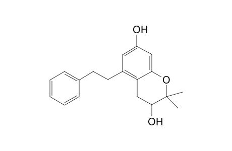 2,2-dimethyl-5-(2-phenylethyl)chroman-3,7-diol