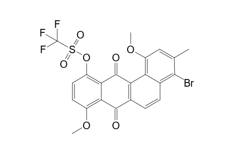 Trifluoromethanesulfonic Acid 4-Bromo-1,8-dimethoxy-3-methyl-7,12-dioxo-7, 12-dihydrobenz[a]-anthracen-11-yl Ester