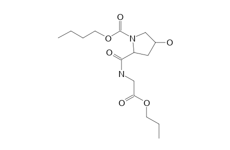 L-Hydroxyprolylglycine, N-butoxycarbonyl-, N-propyl ester