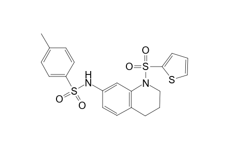 4-Methyl-N-(1-(thiophen-2-ylsulfonyl)-1,2,3,4-tetrahydroquinolin-7-yl)benzenesulfonamide