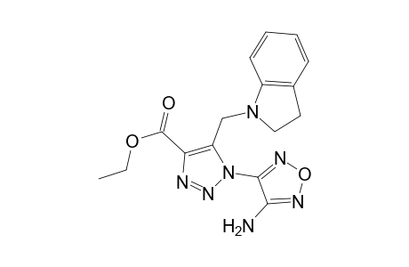 1H-1,2,3-triazole-4-carboxylic acid, 1-(4-amino-1,2,5-oxadiazol-3-yl)-5-[(2,3-dihydro-1H-indol-1-yl)methyl]-, ethyl ester