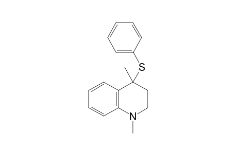 (4SR)-(??)-1,4-Dimethyl-4-phenylsulfanyl-1,2,3,4-tetrahydrochinoline