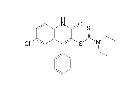 6-chloro-2-oxo-4-phenyl-1,2-dihydro-3-quinolinyl diethyldithiocarbamate