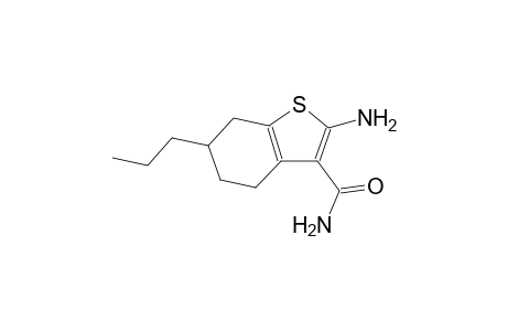 2-amino-6-propyl-4,5,6,7-tetrahydro-1-benzothiophene-3-carboxamide