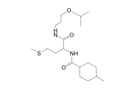 cyclohexanecarboxamide, 4-methyl-N-[1-[[[3-(1-methylethoxy)propyl]amino]carbonyl]-3-(methylthio)propyl]-