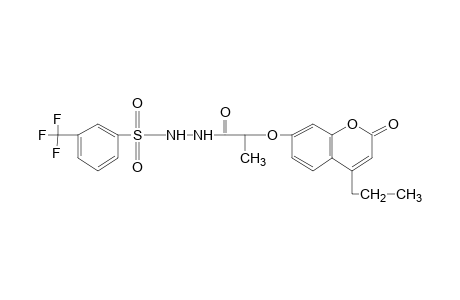 1-{2-[(2-oxo-4-propyl-2H-1-benzopyran-7-yl)oxy]propionyl}-2-[(alpha,alpha,alpha-trifluoro-m-tolyl)sulfonyl}hydrazine