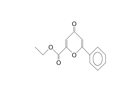 4-oxo-6-phenyl-4H-pyran-2-carboxylic acid, ethyl ester