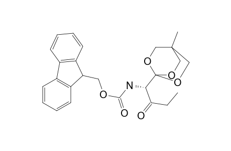 9H-fluoren-9-ylmethyl N-[(1S)-1-(1-methyl-3,5,8-trioxabicyclo[2.2.2]octan-4-yl)-2-oxidanylidene-butyl]carbamate