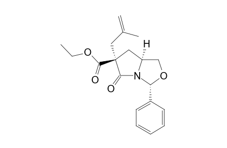 (+)-(2R,5S,7S)-7-(2-methylprop-2-enyl)-7-ethoxycarbonyl-2-phenyl-1-aza-3-oxabicyclo[3.3.0]octan-8-one