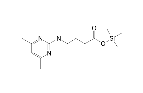 4-[(4,6-Dimethyl-2-pyrimidinyl)amino]butanoic acid, tms derivative